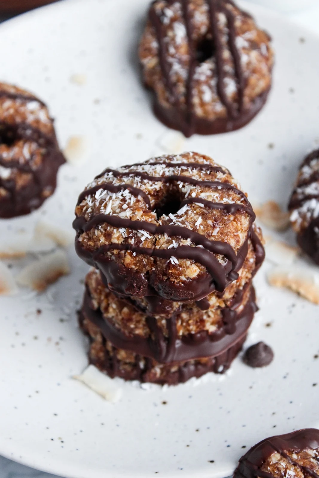 Healthy No-Bake Samoa Cookies