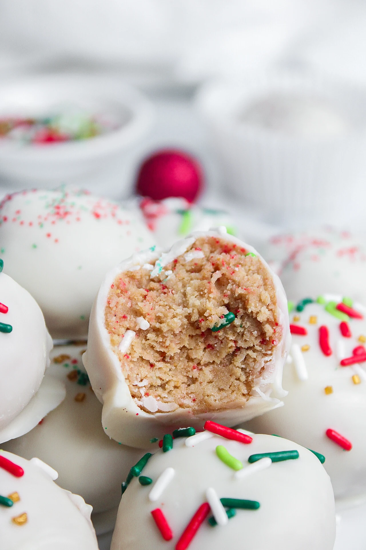 Sugar Cookie Protein Truffles