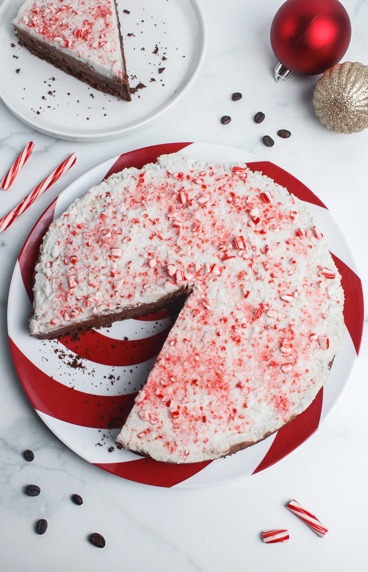 Vegan Peppermint Mocha Mousse Cake