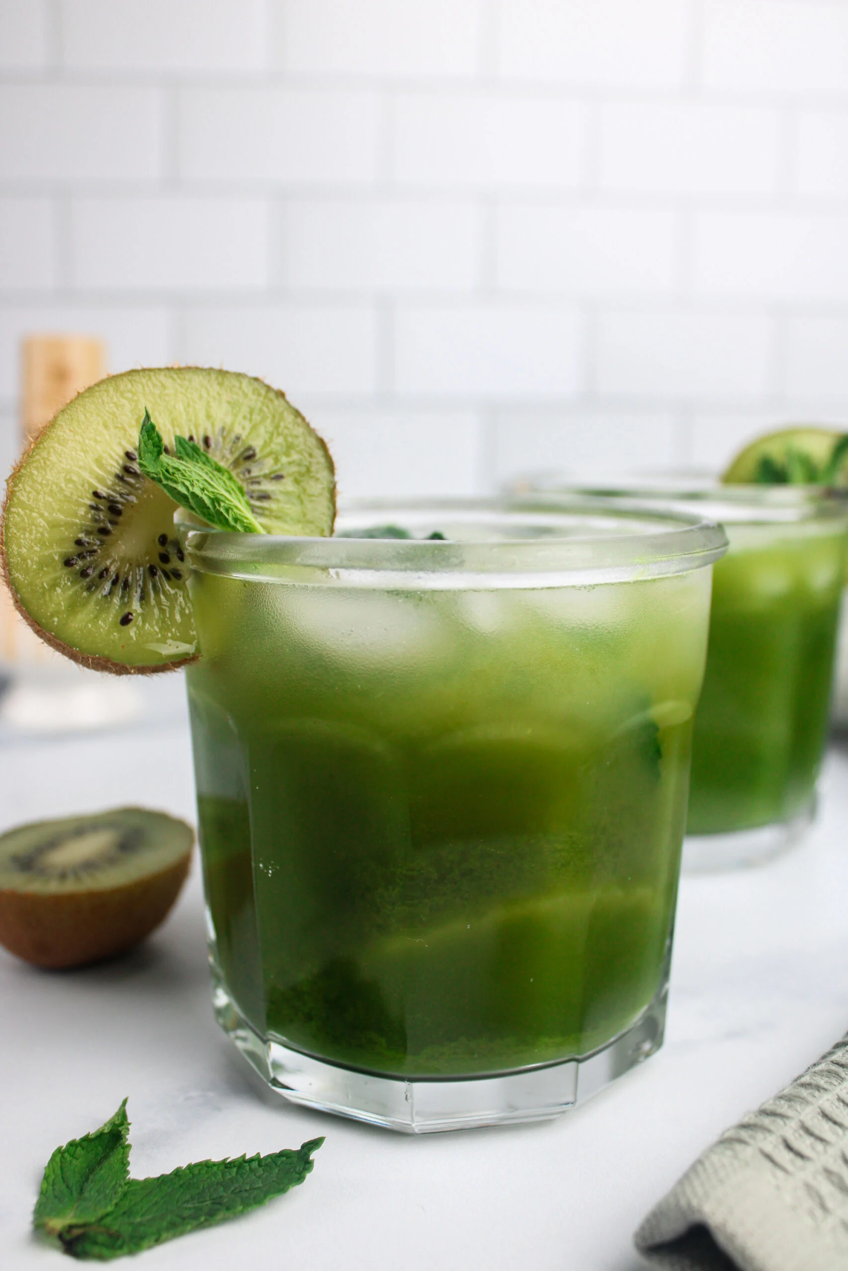 Matcha Kiwi Mint Iced Tea
