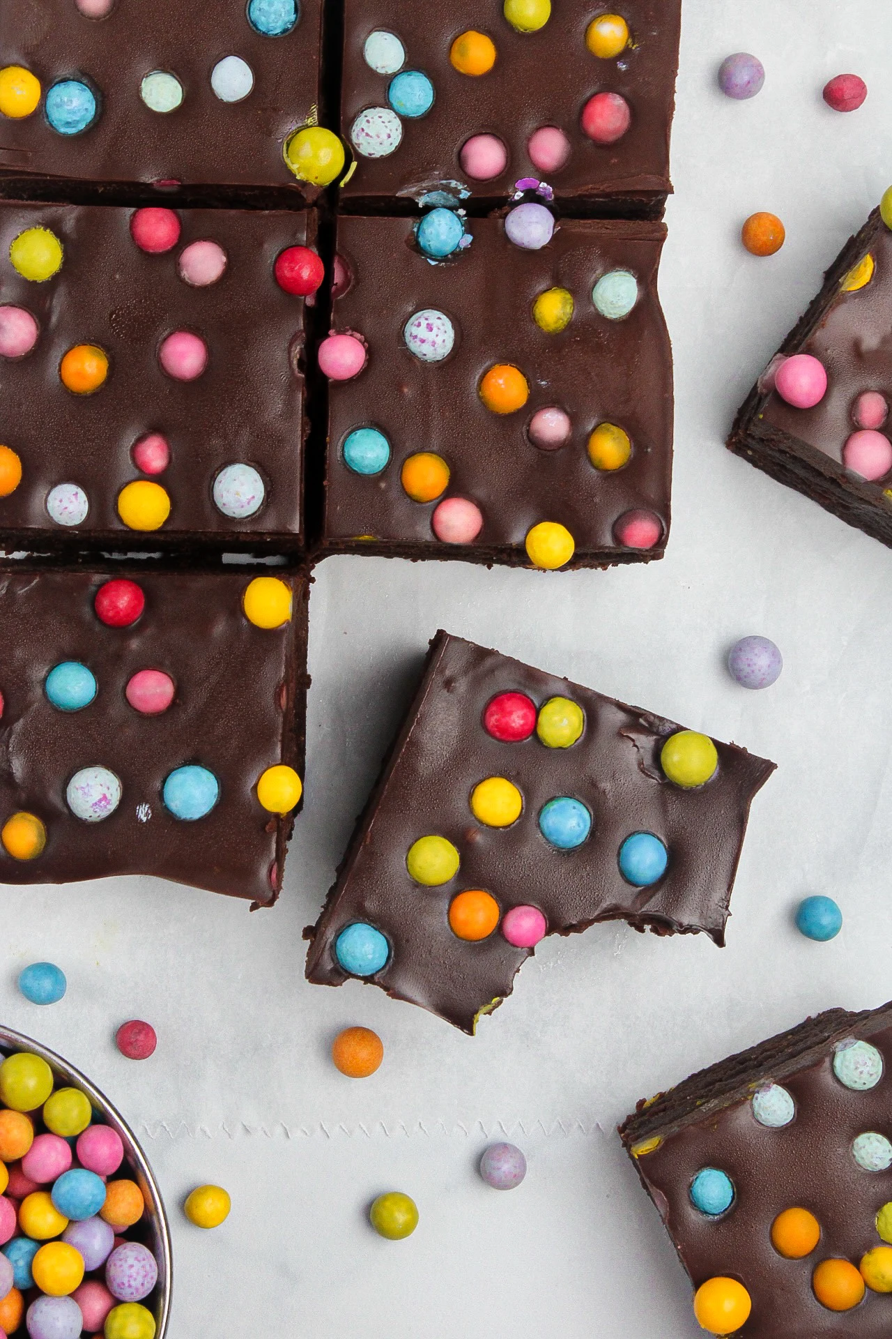 No Bake Protein Cosmic Brownies