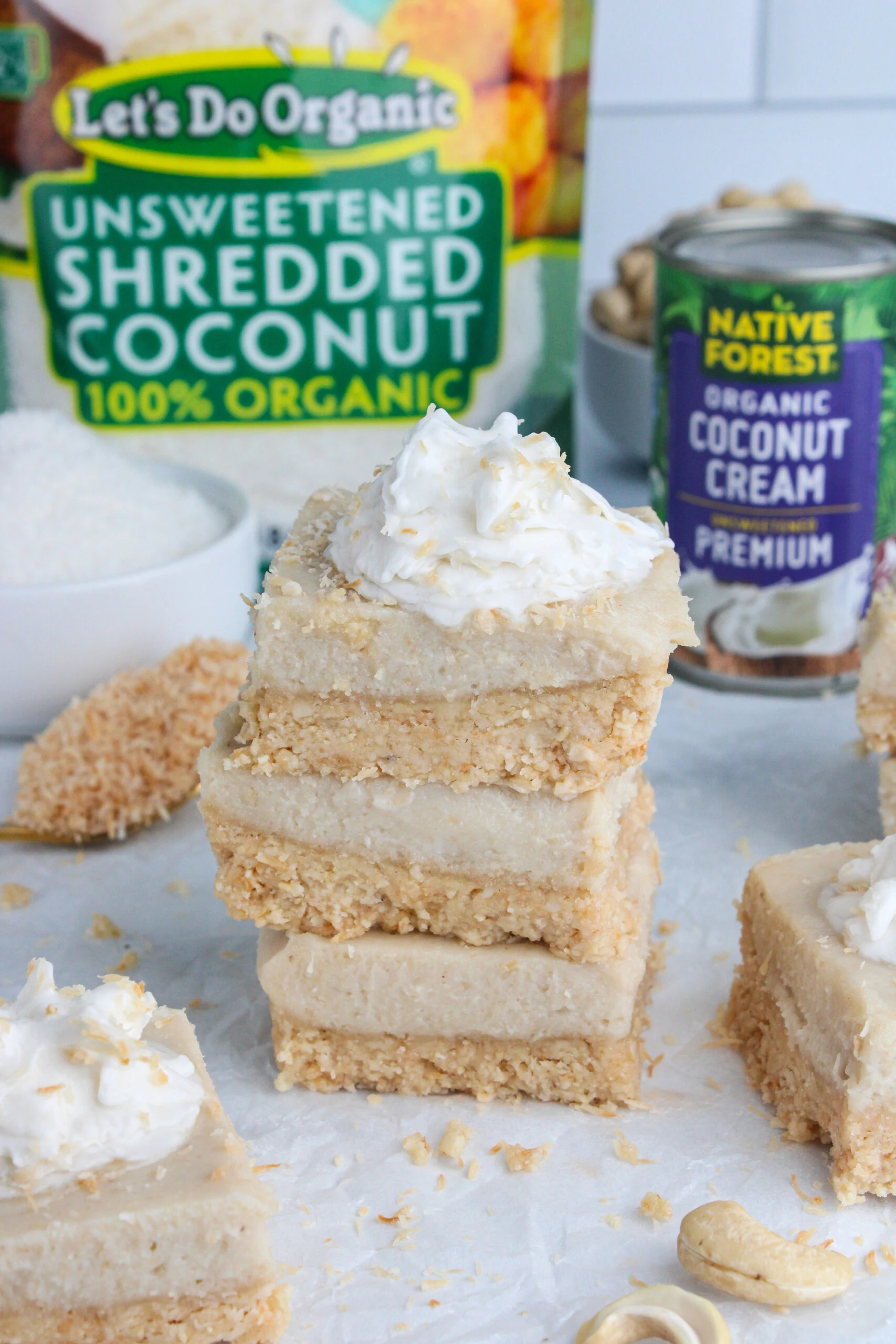 Vegan Coconut Cheesecake Bars