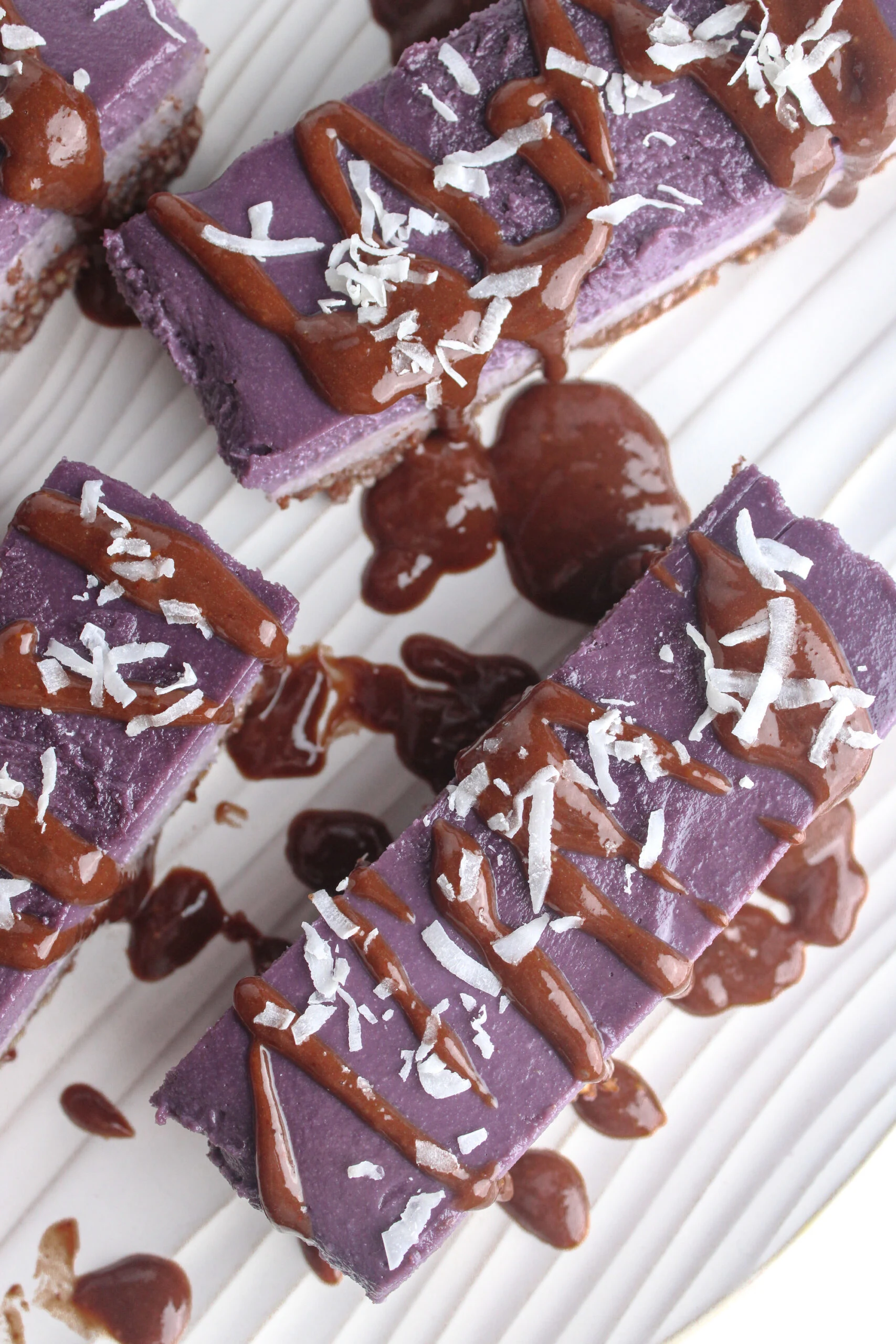 Vegan Acai Chocolate Cheesecake Bars