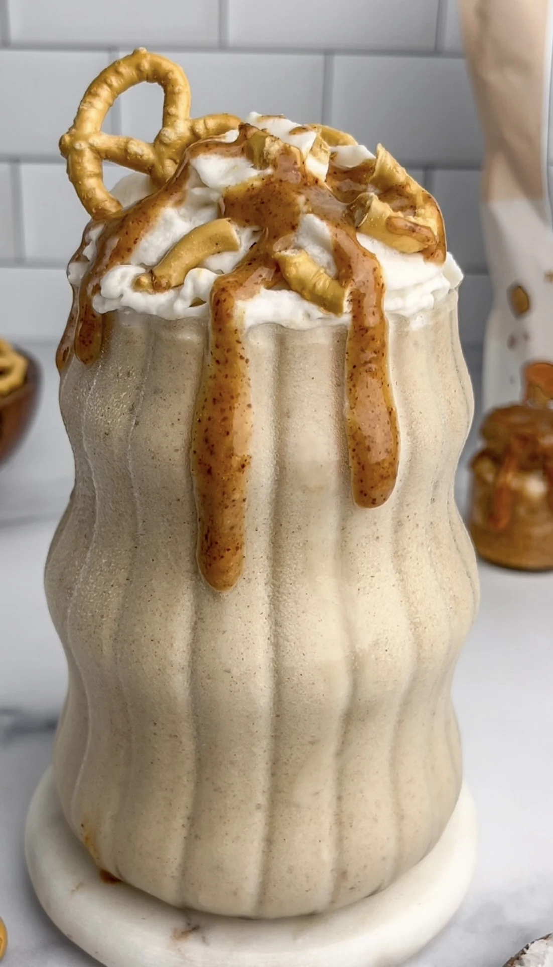 Salted Caramel Pretzel Protein Smoothie