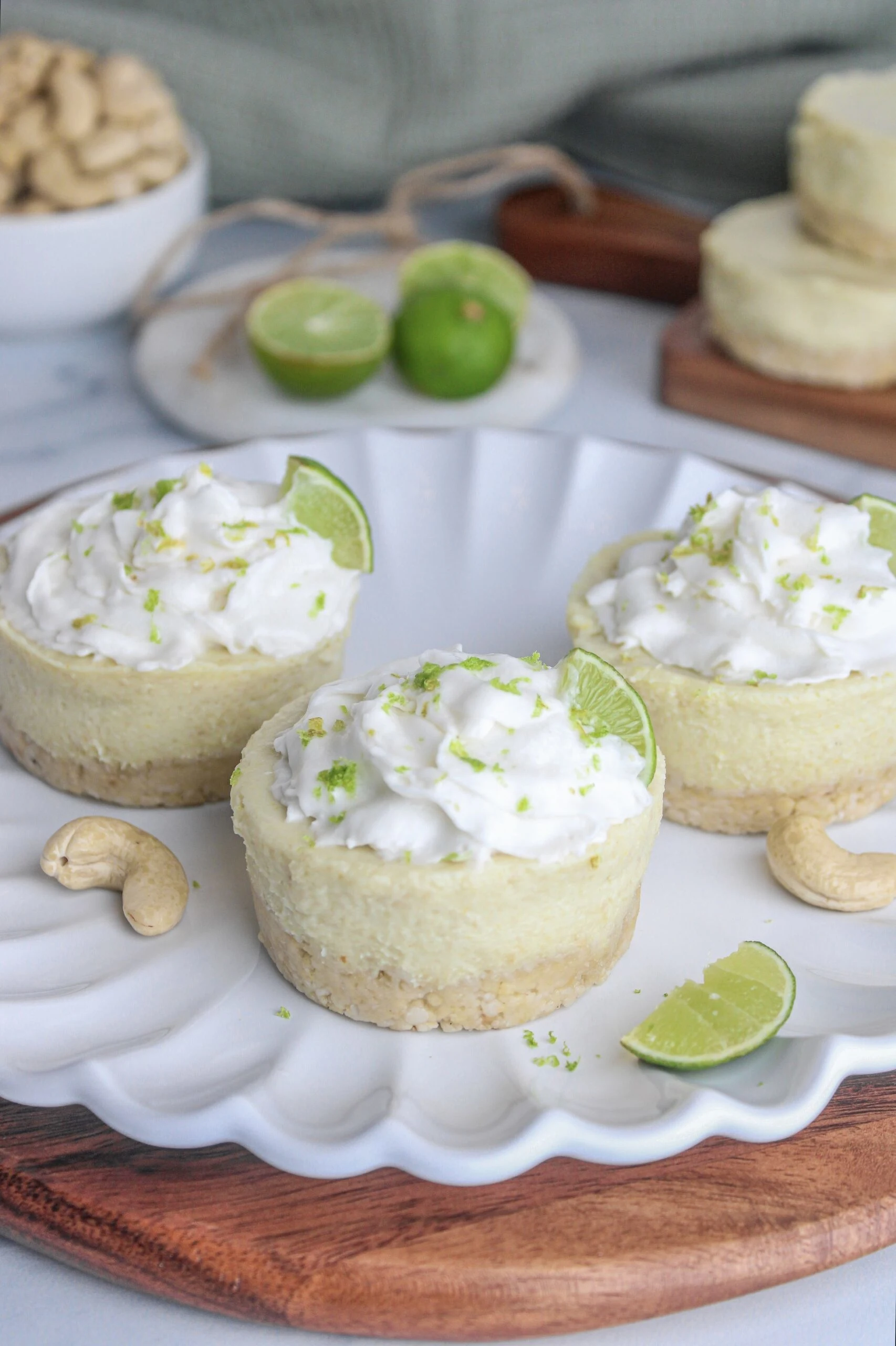 Vegan Mini Key Lime Cheesecakes