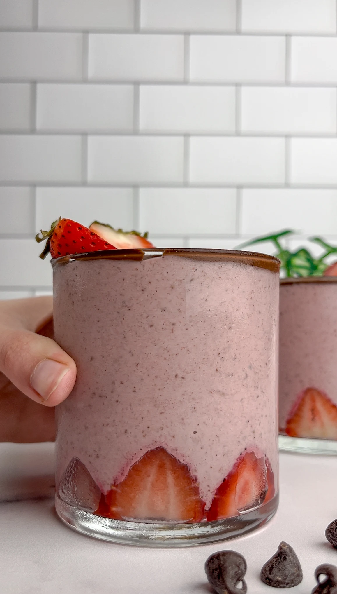 Chocolate Covered Strawberry Blended Overnight Oats