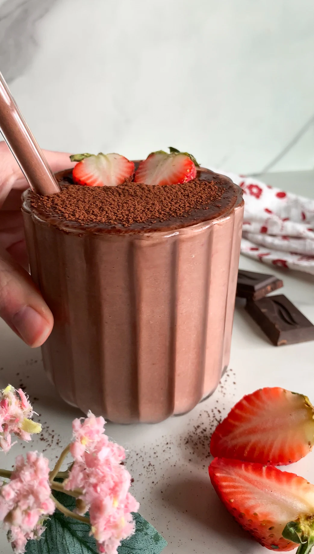 Chocolate Covered Strawberry Smoothie