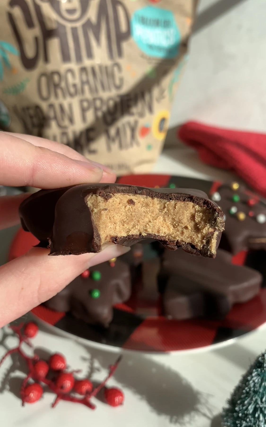 Homemade Reese's Peanut Butter Trees (High-Protein)