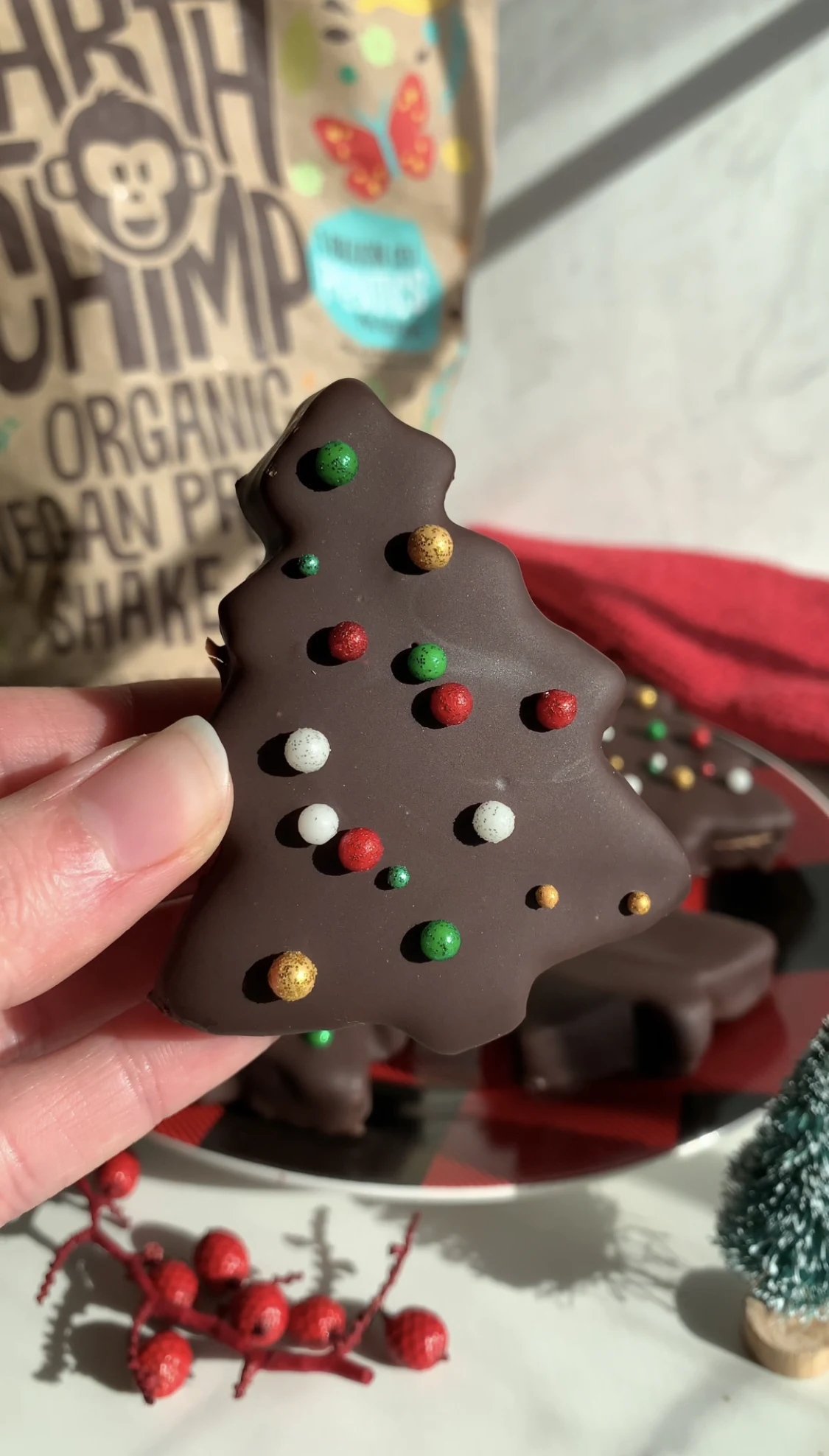 Homemade Reese's Peanut Butter Trees (High-Protein)