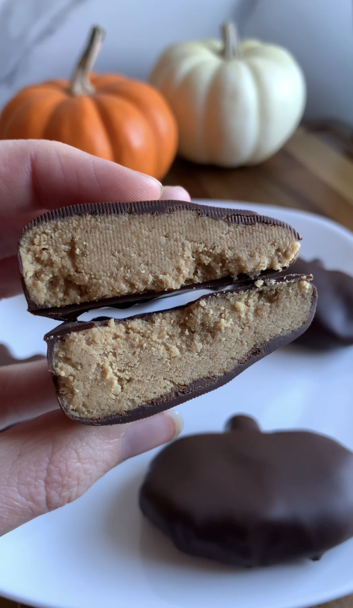 Homemade Reese's Peanut Butter Pumpkins (High-Protein)