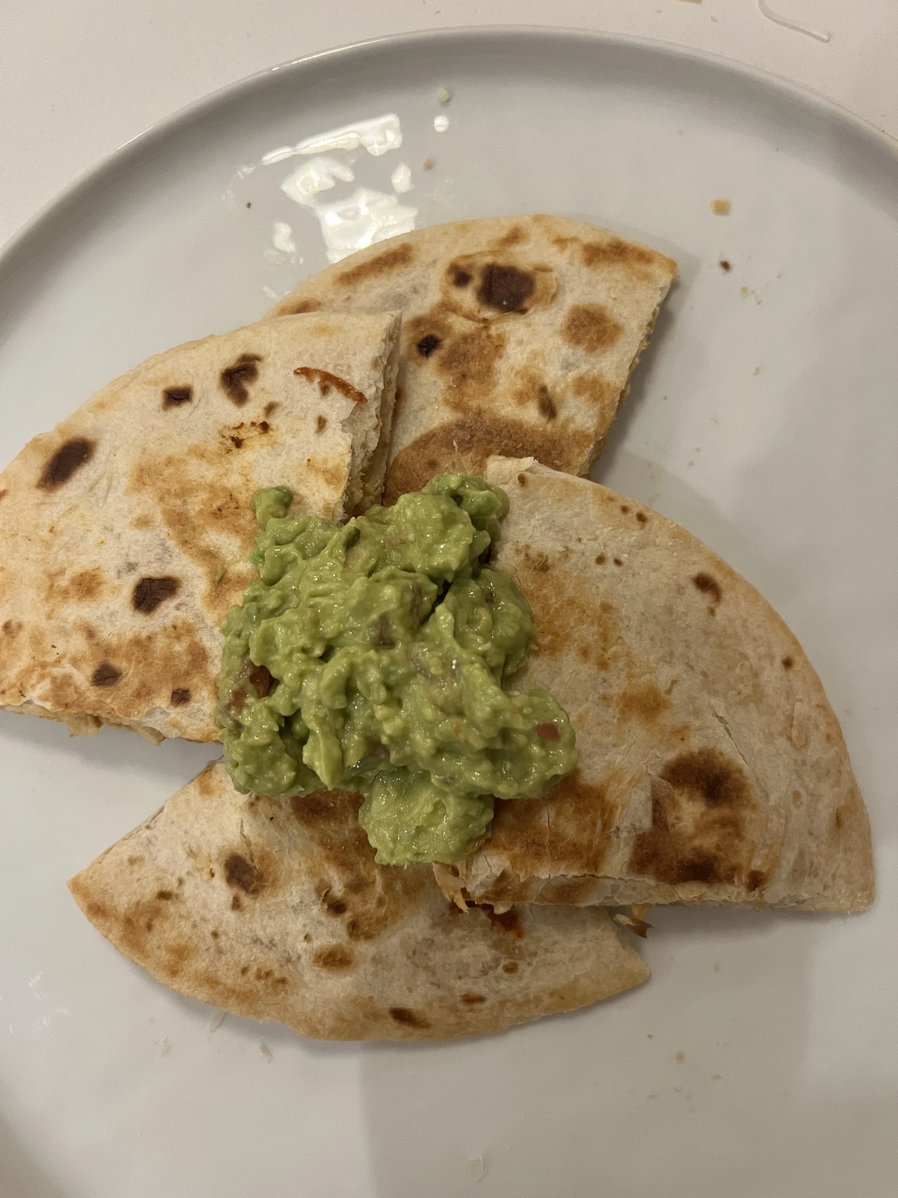 High Protein Chicken Quesadilla with Avocado Yogurt Sauce review