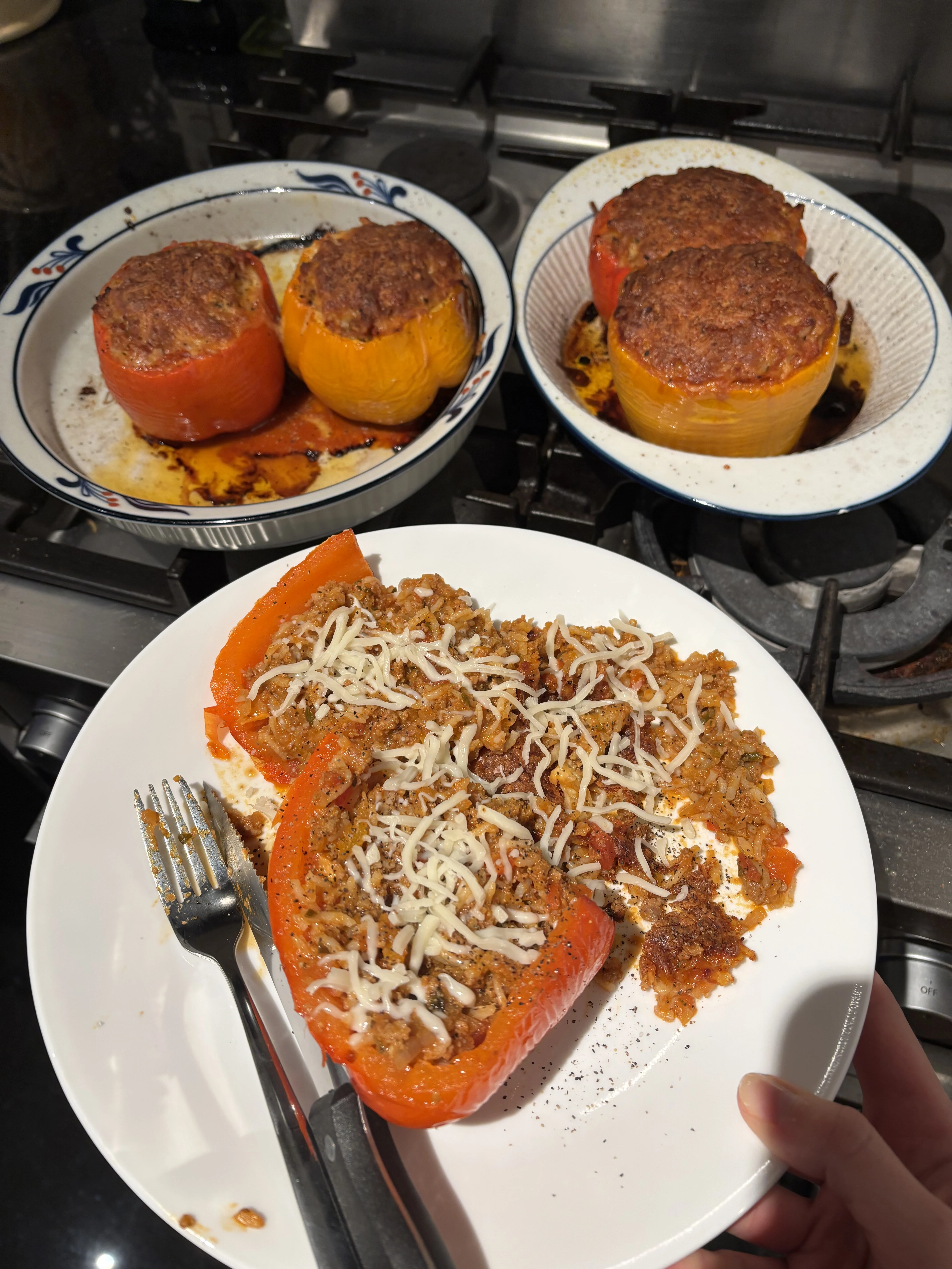 Cheesy Beef and Rice Stuffed Peppers review