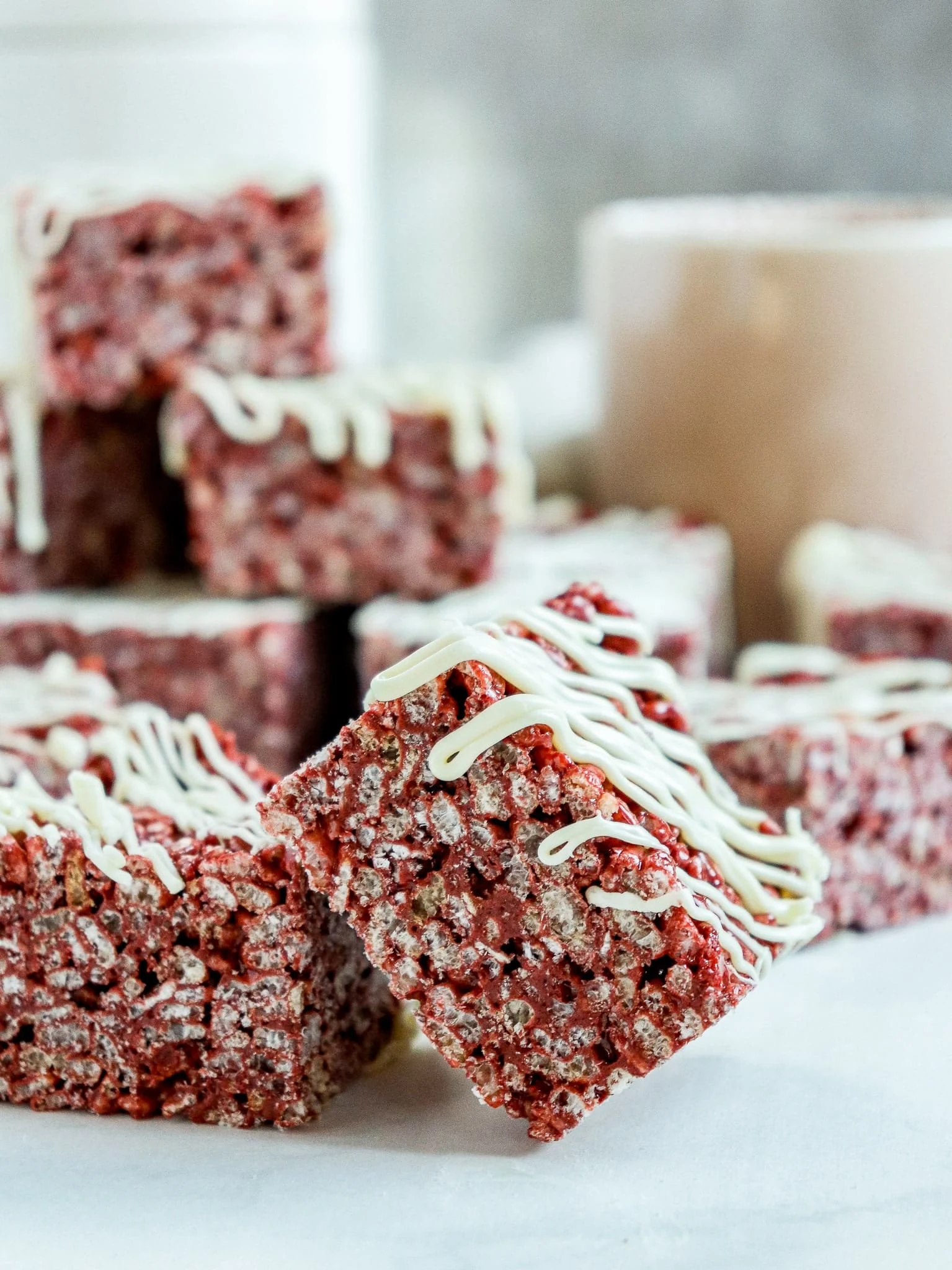 Red Velvet Rice Krispie Treats