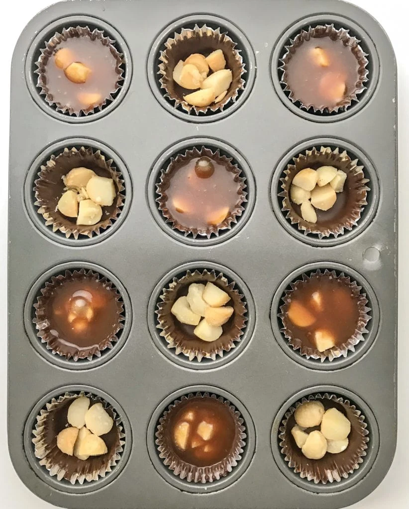 Salted Caramel Macadamia Cups