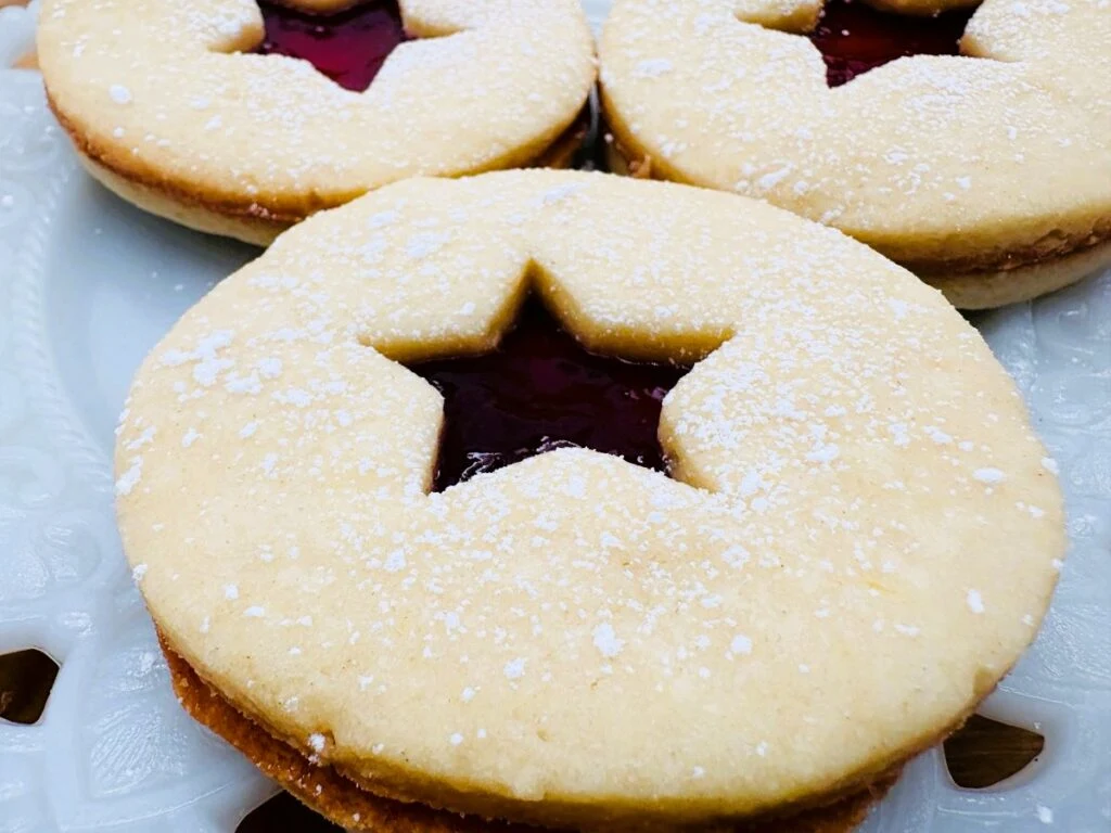 Raspberry Linzer Cookies