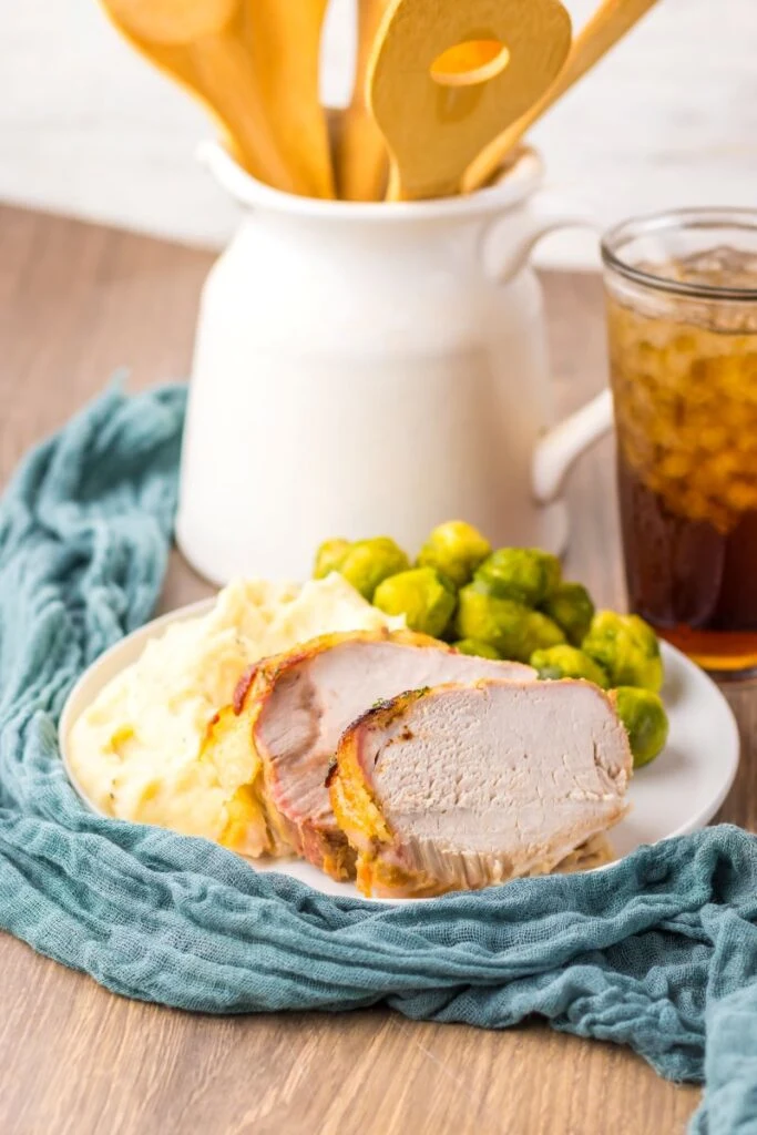 Slow Cooker Bacon Wrapped Pork Loin