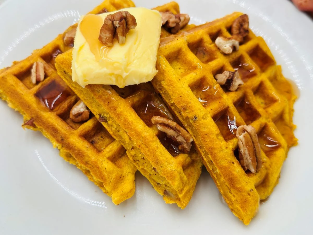 Pumpkin Pecan Waffles