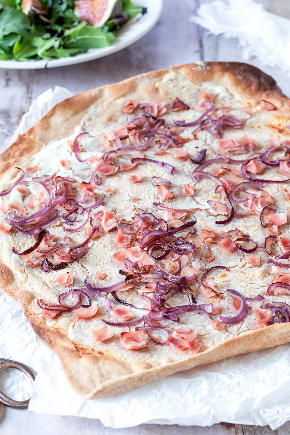 Healthy Whole-Grain Flammkuchen Without Yeast