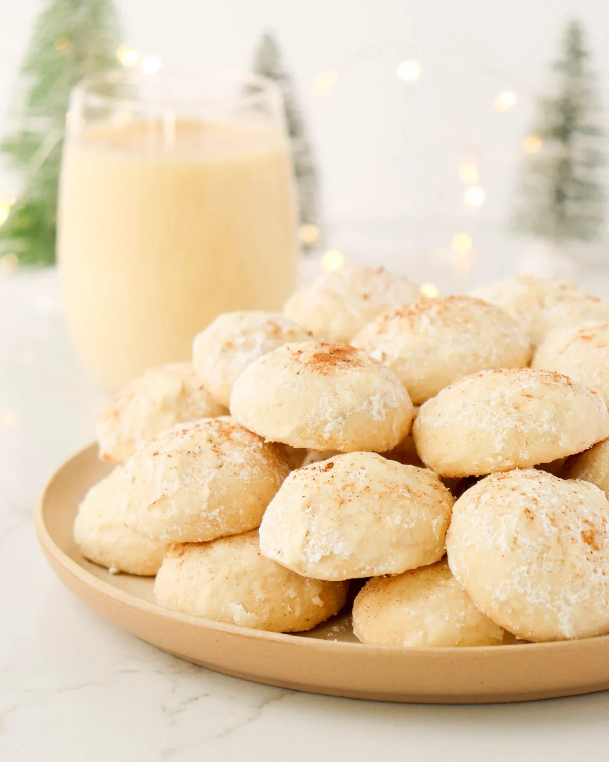 Eggnog Shortbread Cookies