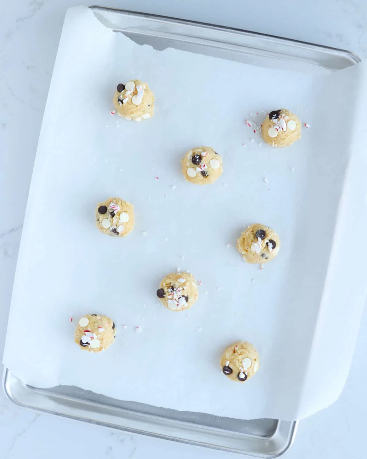 Peppermint Chocolate Chip Cookies