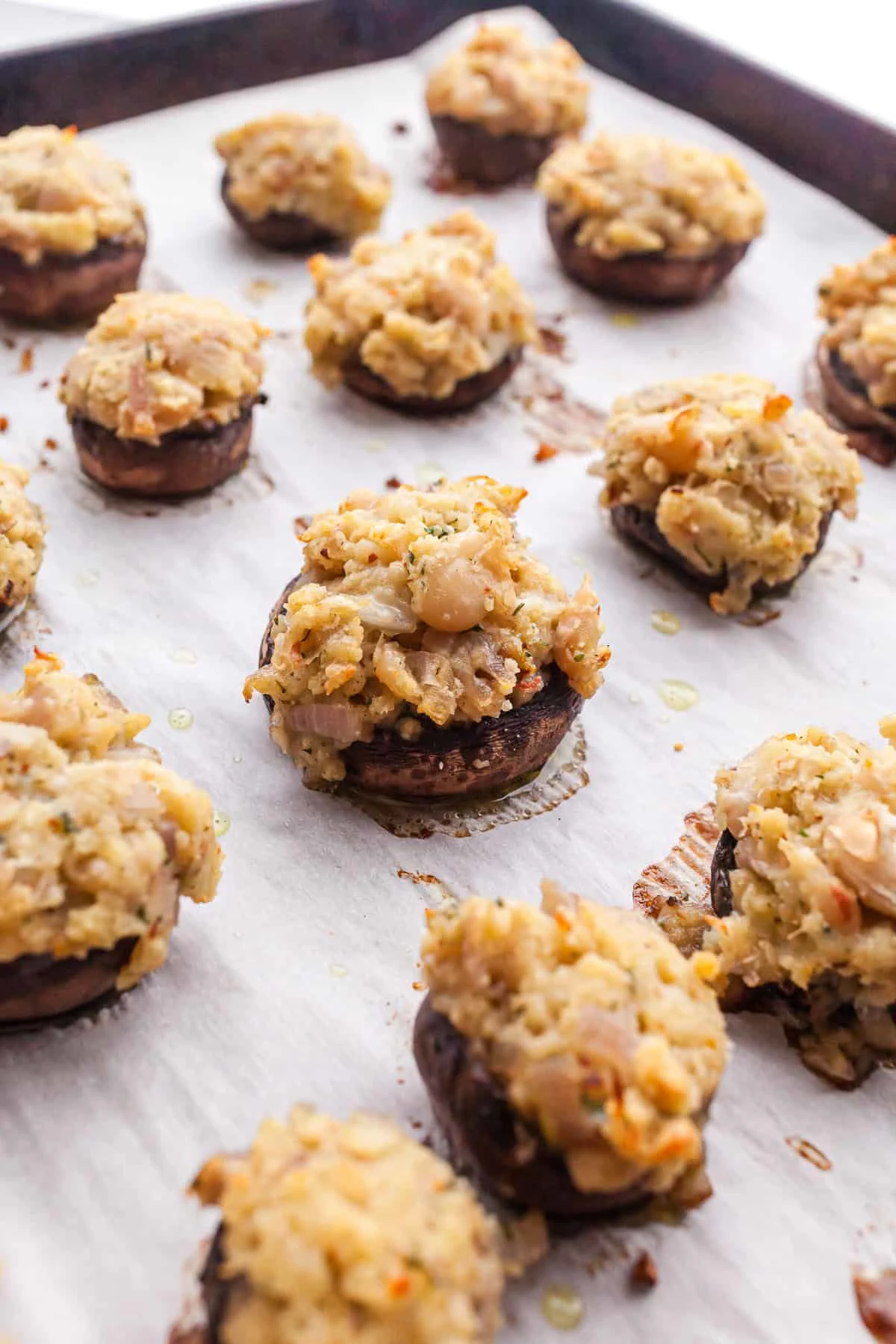 White Bean Stuffed Mushrooms Recipe