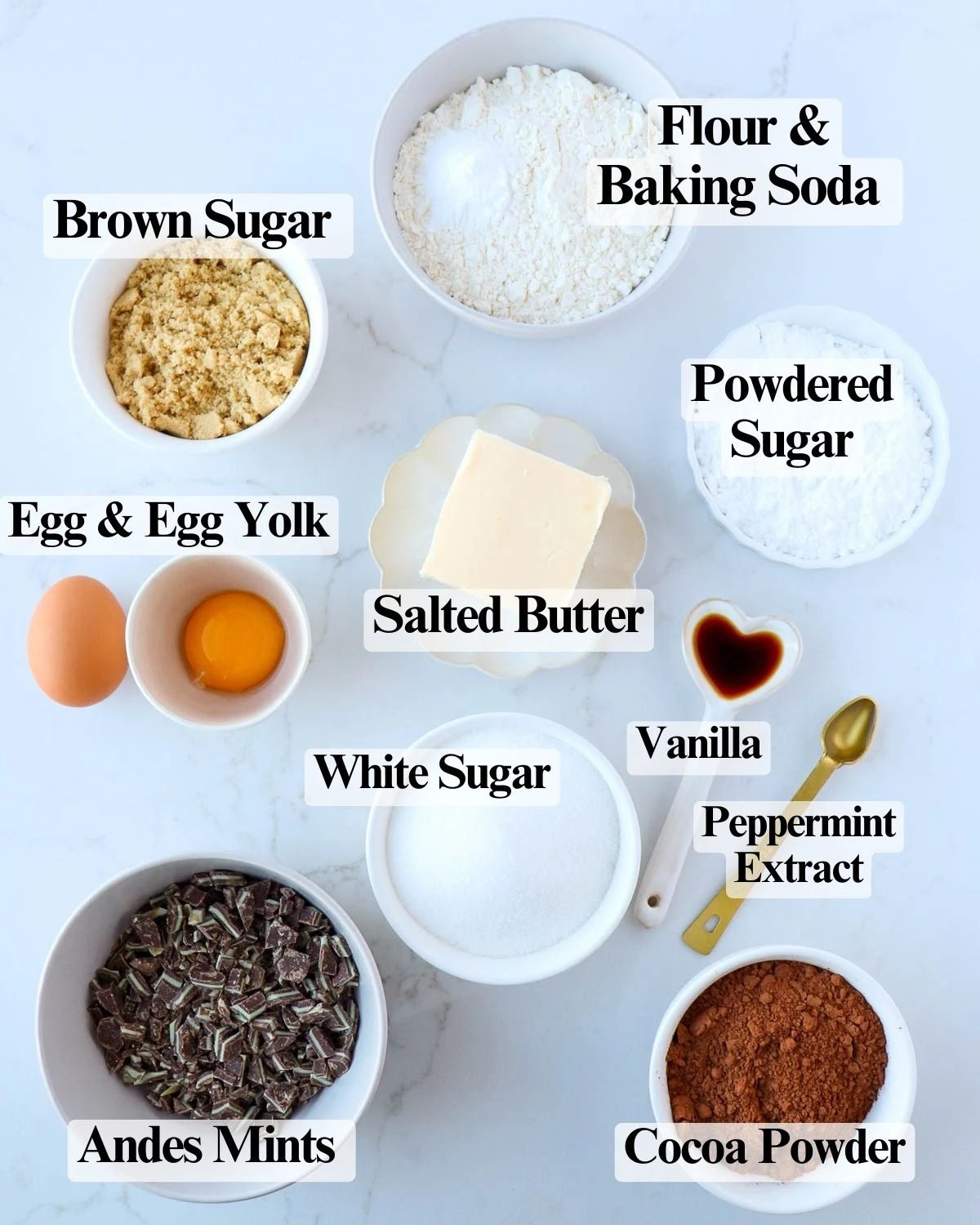 Andes Chocolate Peppermint Crinkle Cookies