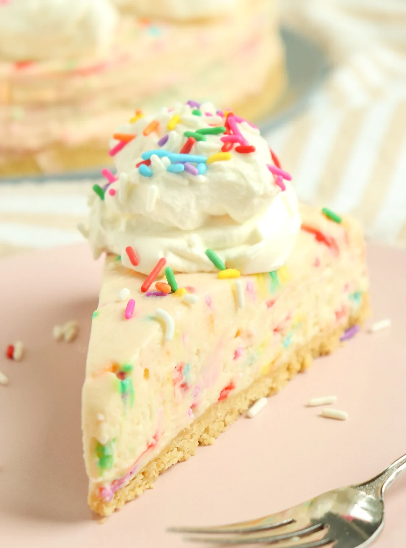 No-Bake Birthday Cake Cheesecake
