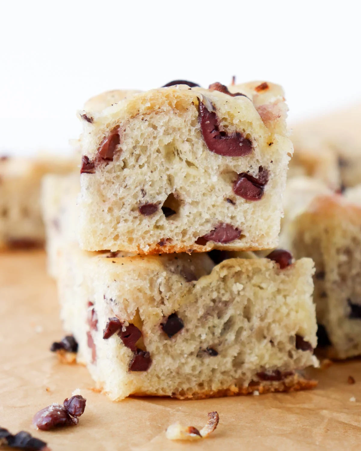 Shallot Black Olive Focaccia Bread