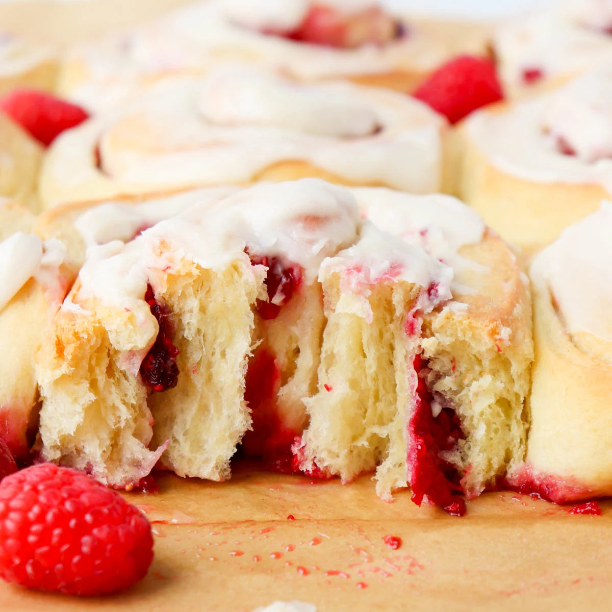 Raspberry Brioche Sweet Rolls