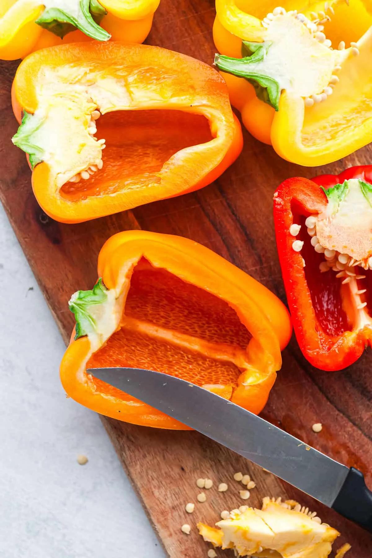 Harissa Chickpea Stuffed Peppers