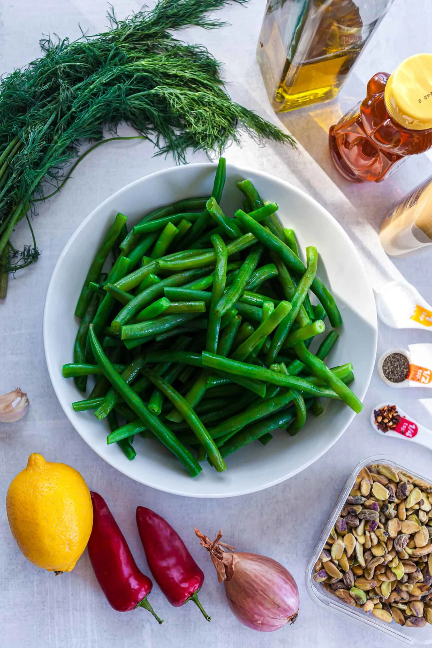 Green Bean Salad with Fresno Chili, Herbs & Goat Cheese