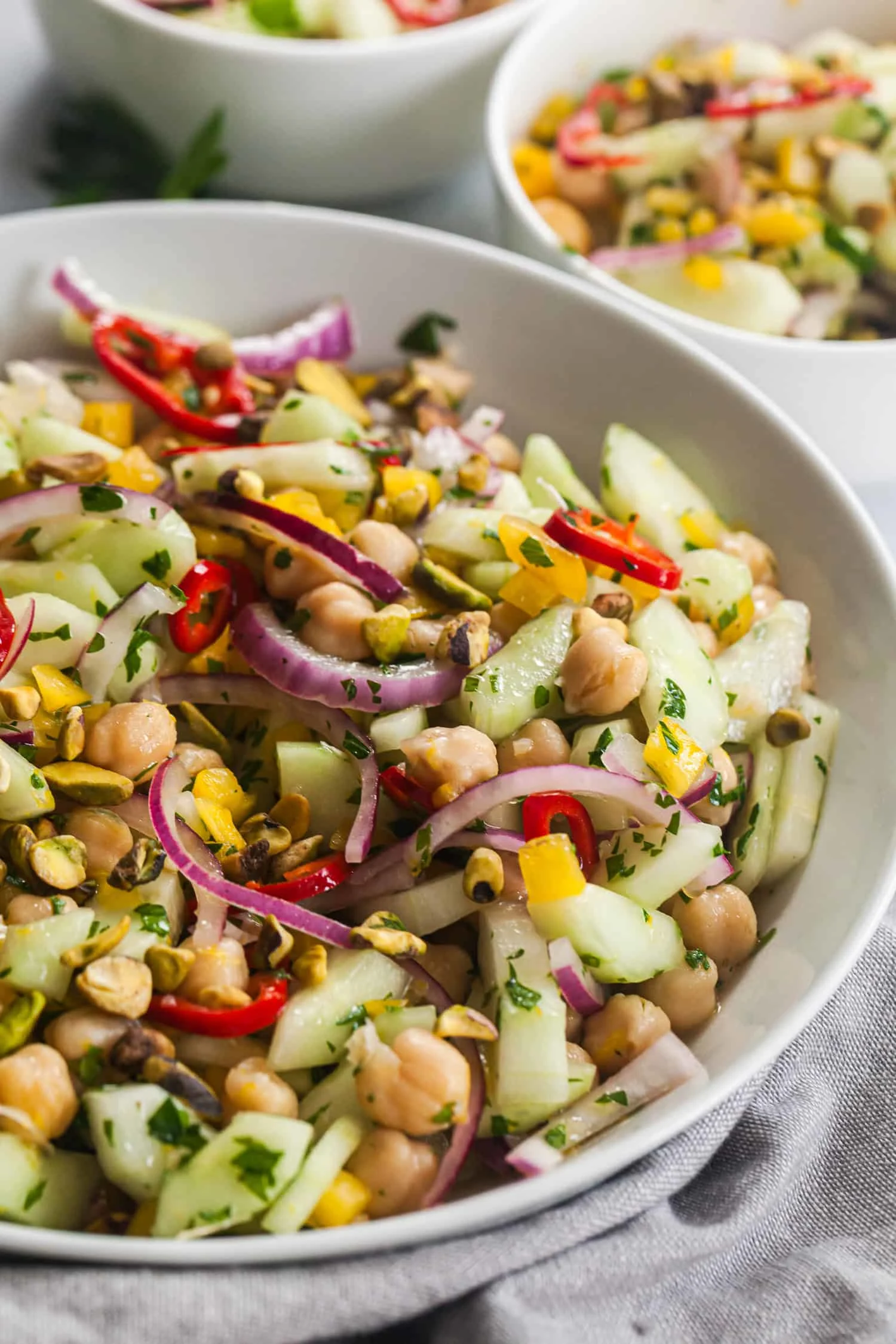 Cucumber and Chickpea Salad