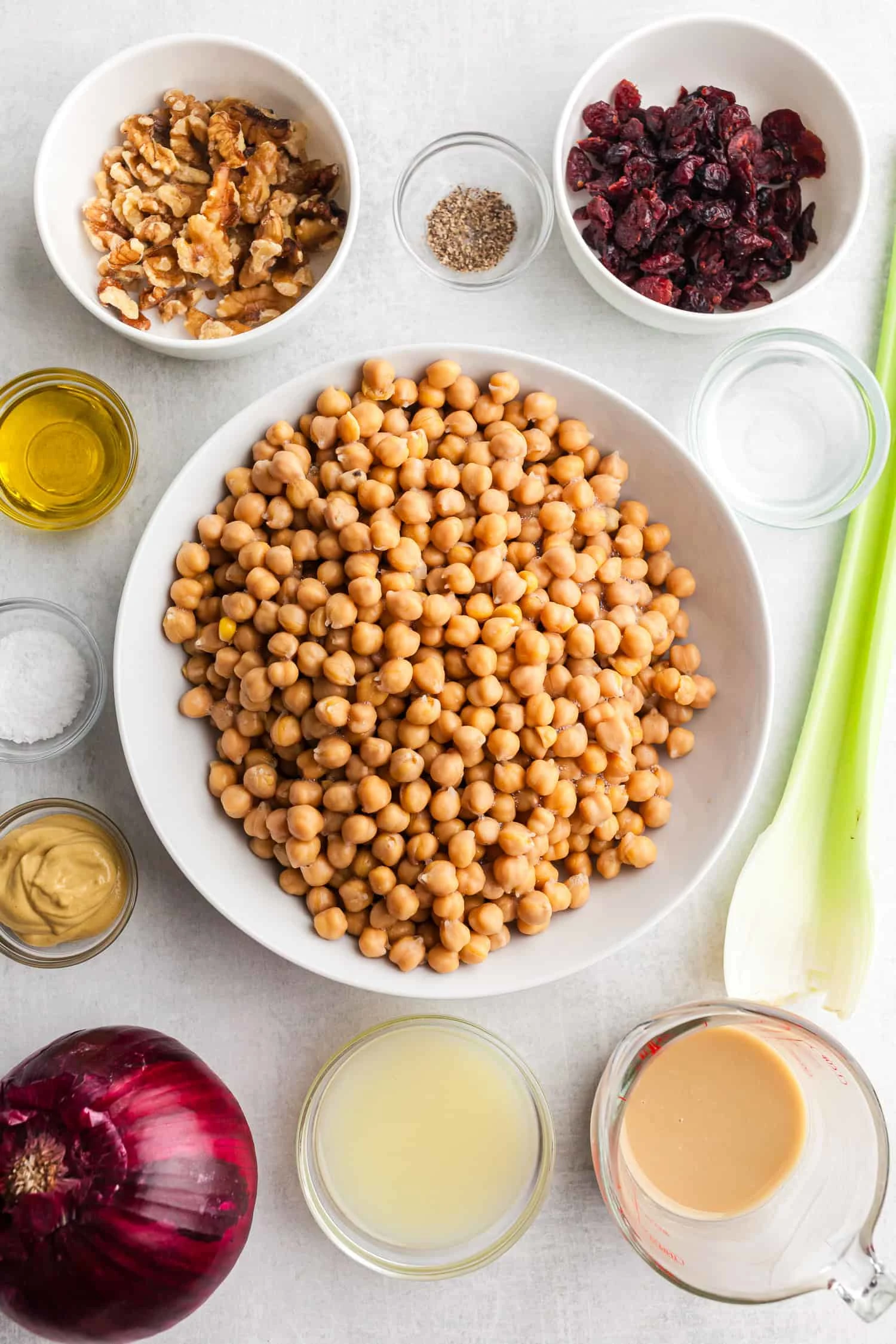 Chickpea Chicken Salad with Tahini-Mustard Dressing