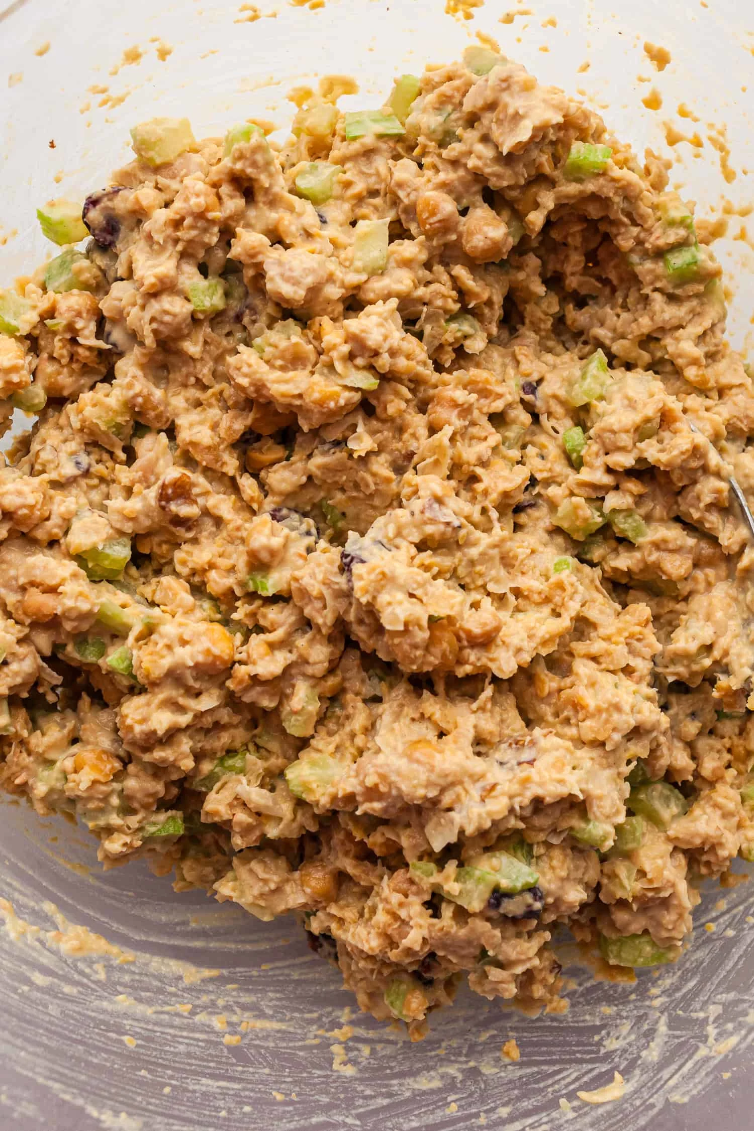 Chickpea Chicken Salad with Tahini-Mustard Dressing