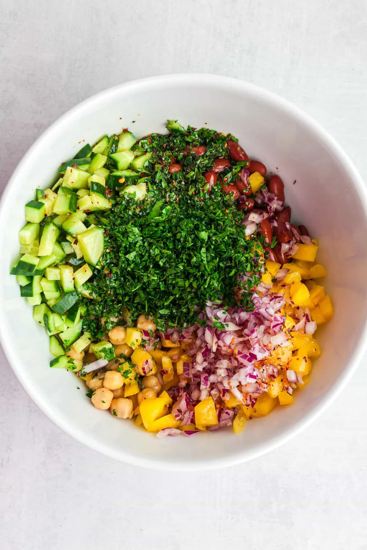 Chickpea and Kidney Bean Salad