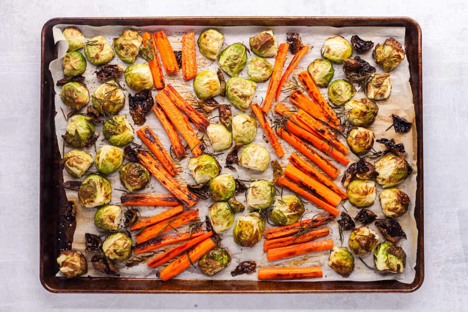 Roasted Brussels Sprouts and Carrots