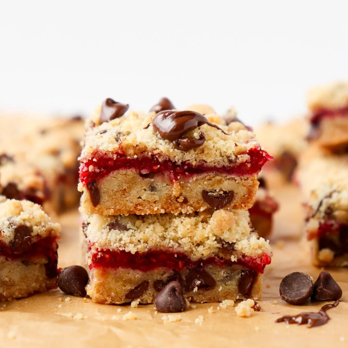 Raspberry Chocolate Chip Bars