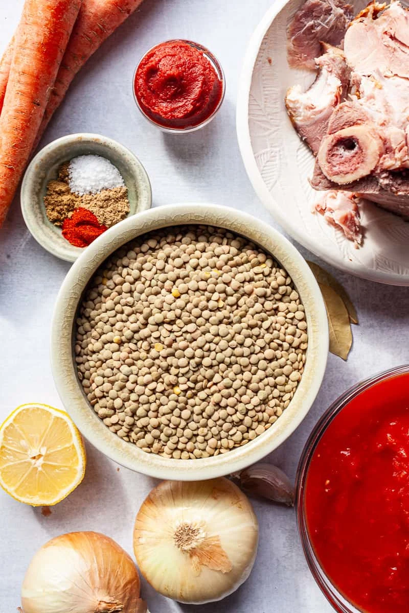 Classic Lentil Soup (with Ham Bone)