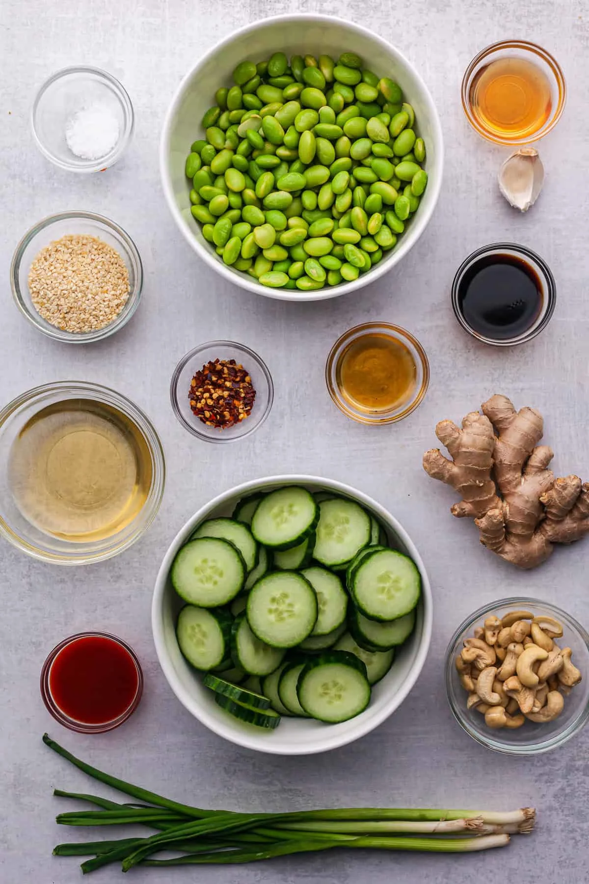 Spicy Edamame Cucumber Salad