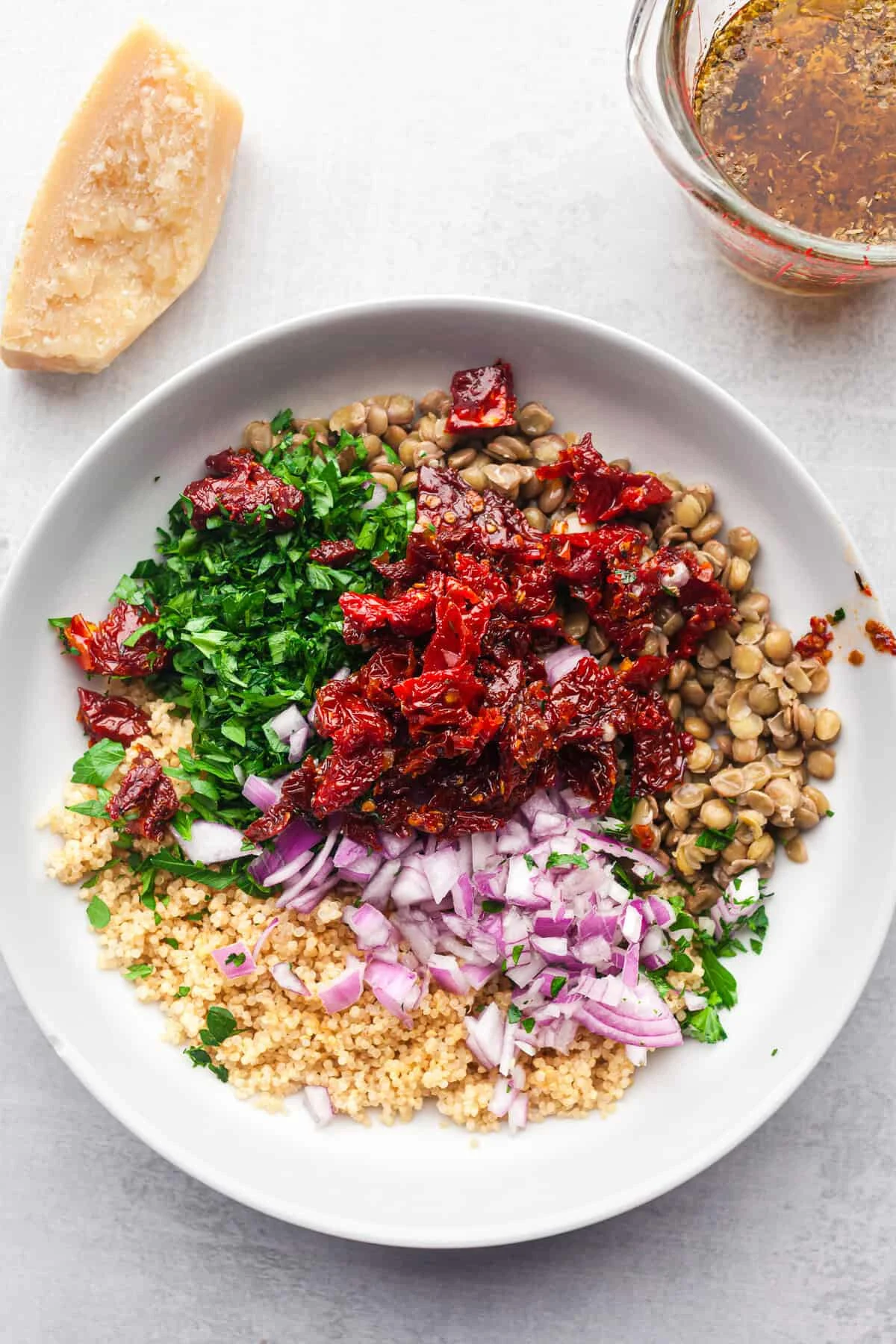 Quinoa Lentil Salad with Sun-Dried Tomatoes