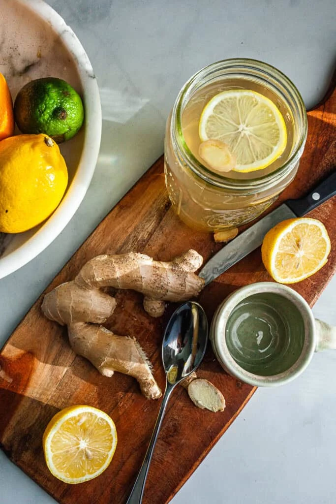 Fresh Ginger Tea (with Lemon and Honey)
