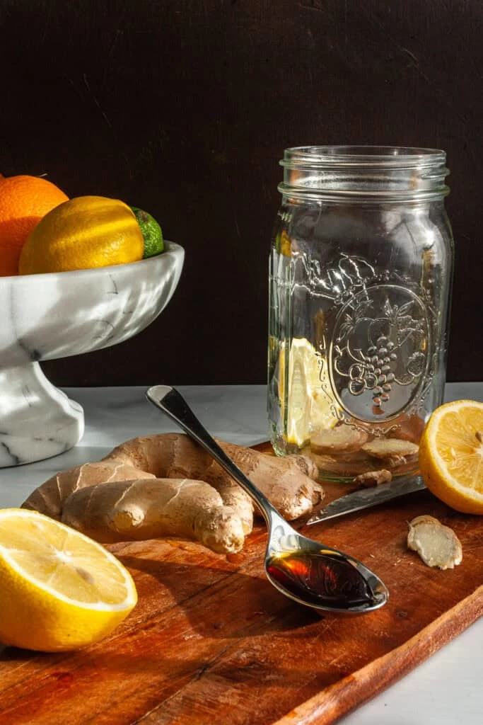 Fresh Ginger Tea (with Lemon and Honey)