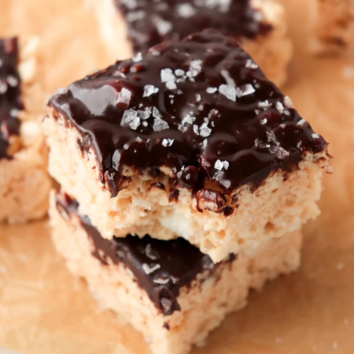 Salted Chocolate Rice Krispie Treats