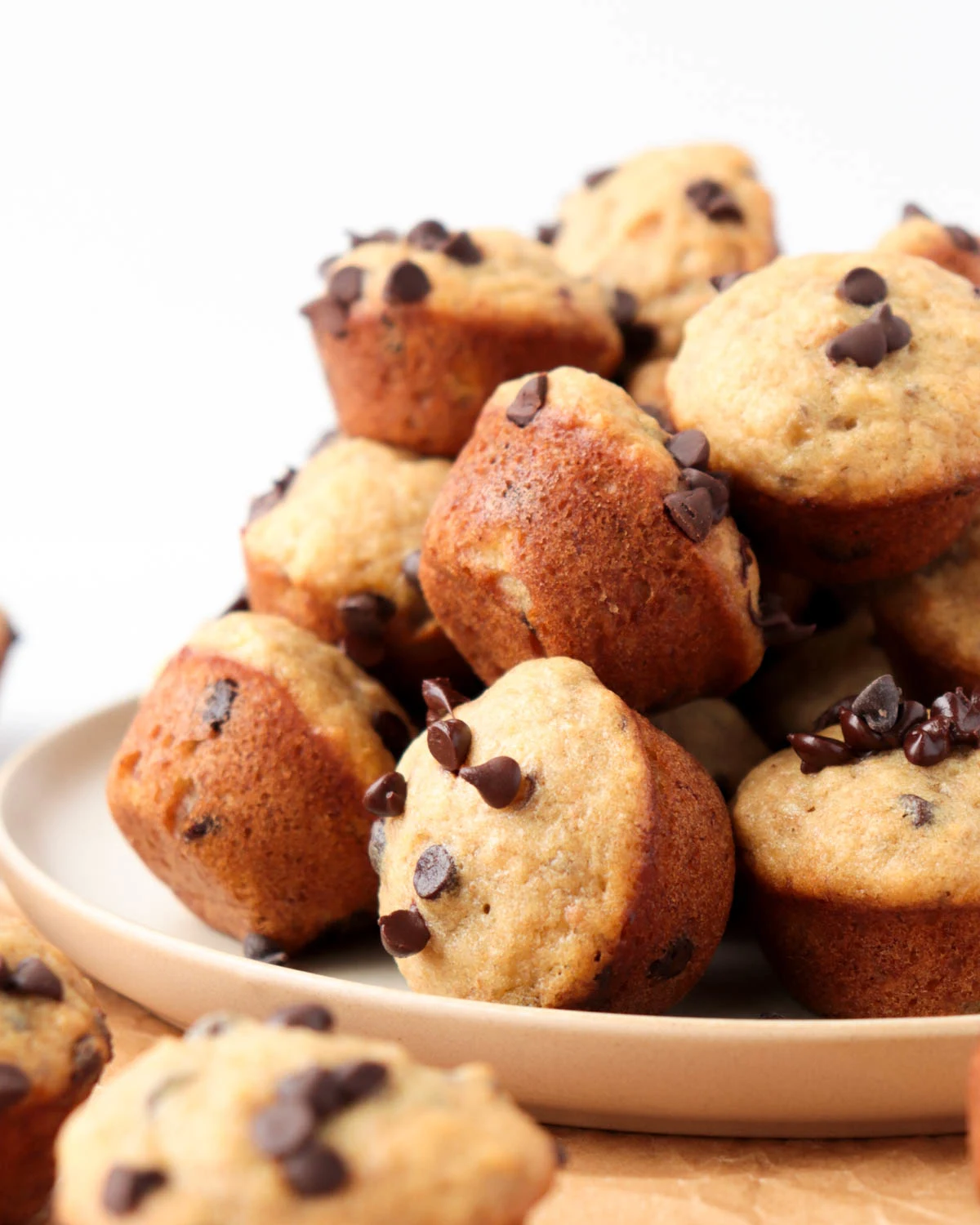 Mini Chocolate Chip Banana Muffins