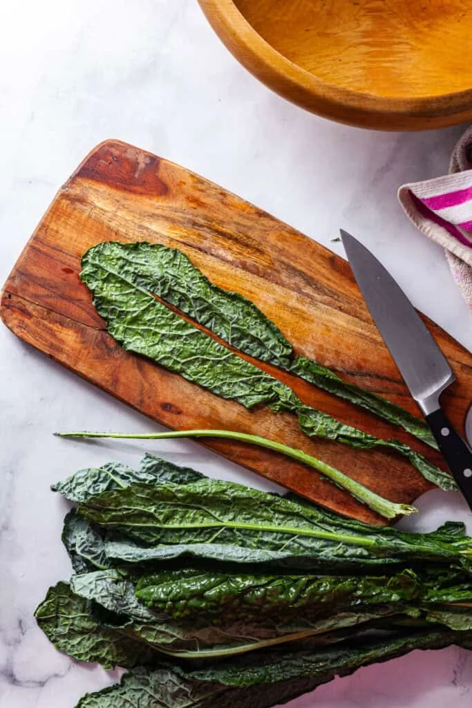 Kale and White Bean Salad with Pesto Dressing