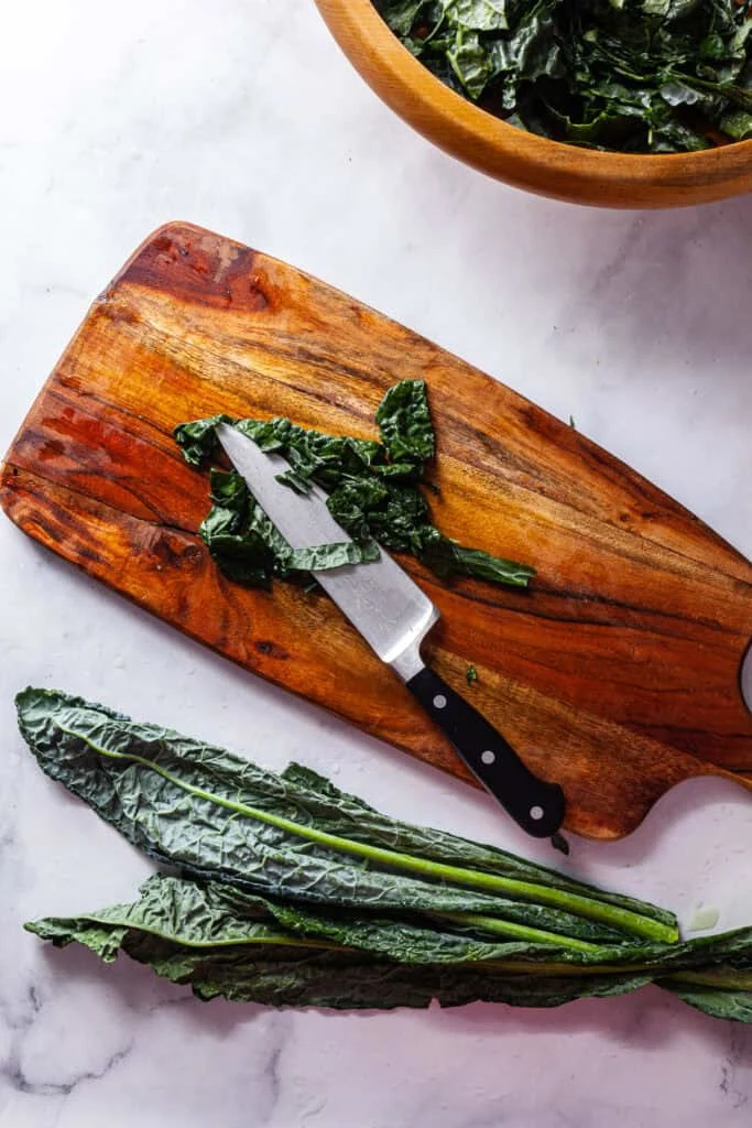 Kale and White Bean Salad with Pesto Dressing