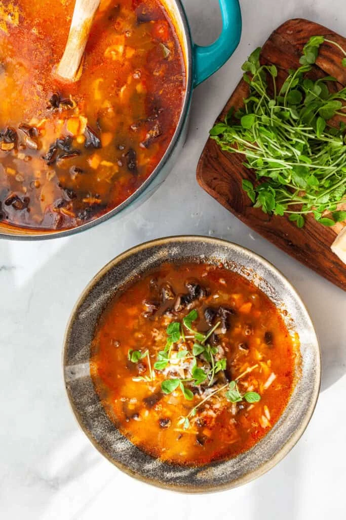 Lentil and Mushroom Soup