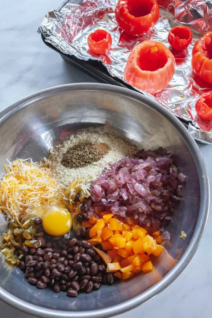 Southwestern Black Bean Stuffed Tomatoes