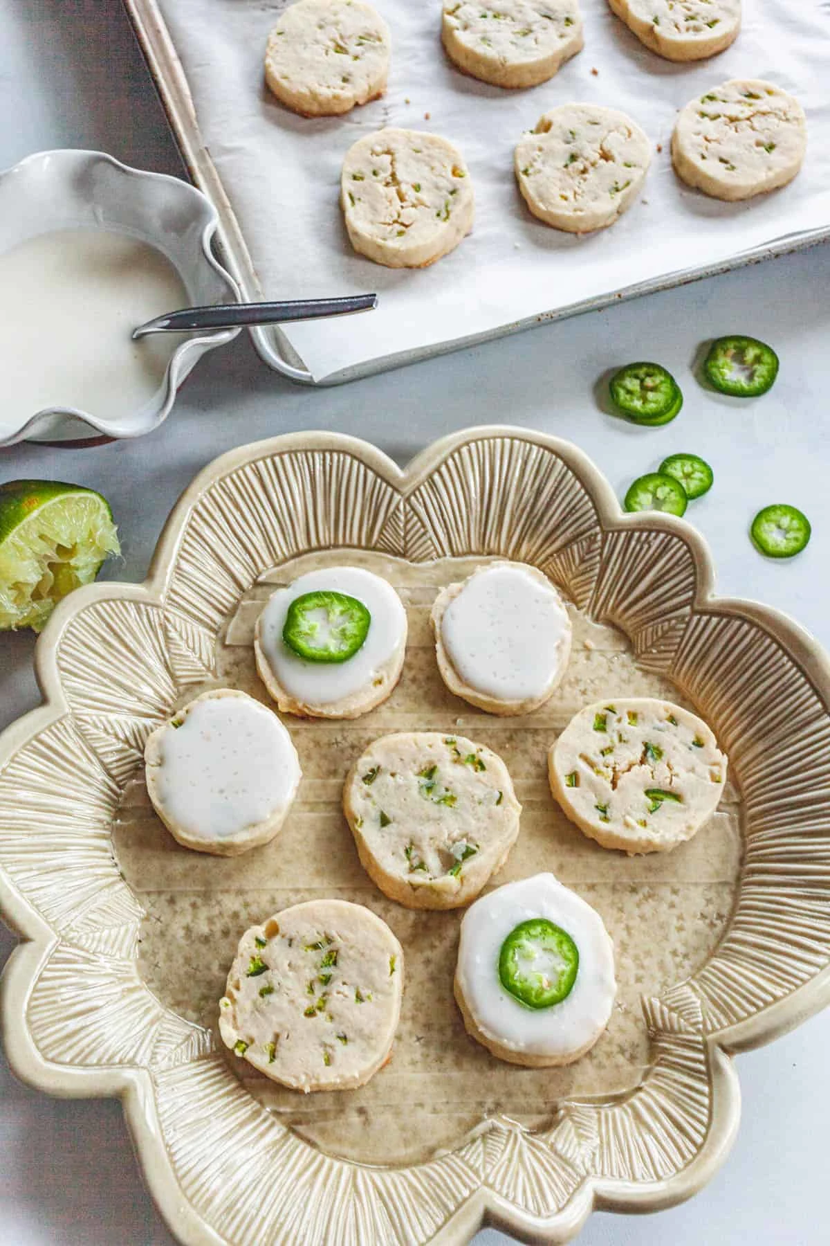 Jalapeno Lime Shortbread Cookies