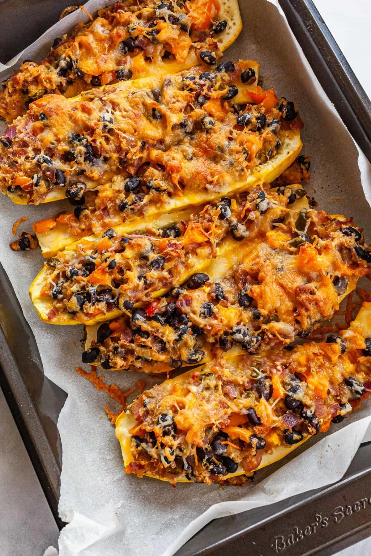Southwestern Stuffed Summer Squash